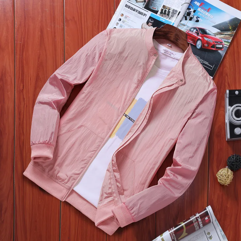 

2019 Summer Slim Fit Breathable Jacket Teenager Large Size Coat M-4xl