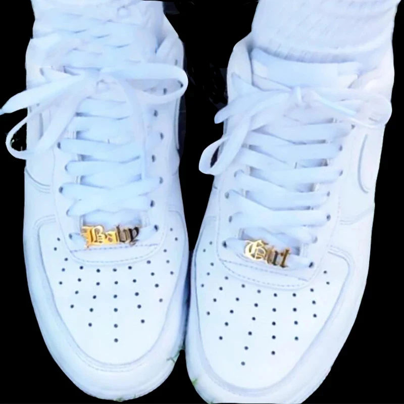Custom Name Shoe-buckle Stainless Steel Personalized Letters Buckie for Adults Kids LOGO Leisure Sneakers Shoe Tags | Украшения и