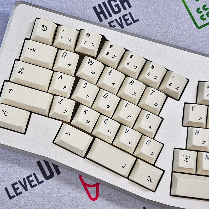 

Japanese English Keycap 2048 For Mechanical Keyboard Creative Personality Keycap PBT Cherry Outline Sublimation White Keycap