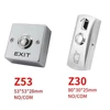 Zinc Alloy GATE DOOR Exit Button Exit Switch For Door Access Control System Door Push Exit Door Release Button Switch ► Photo 2/6