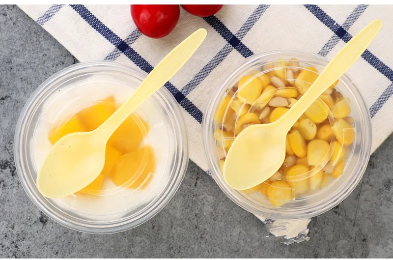 70pcs Disposable transparent corn ice cream salad plastic cup jelly yogurt pudding takeaway packaging cups with lid