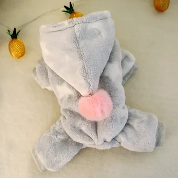 

Dogs Pets Clothing Pet Dog Teddy Bears Watch Out for Dog Clothes Light Gray Stars Moon Warm Four-foot Cotton Coat