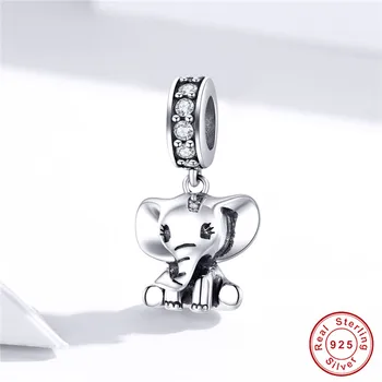 

fit Pandora Bracelet Silver 925 Original Cute Little Thailand Elephant Charms S925 Lovely Baby Animal Beads for Jewelry Making