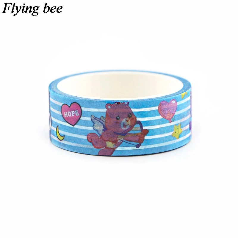 Flyingbee 15 мм X 5 м дети мультфильм милый Васи клейкие ленты уход медведи клейкая лента DIY Скрапбукинг наклейка этикетка маскирующая лента X0613