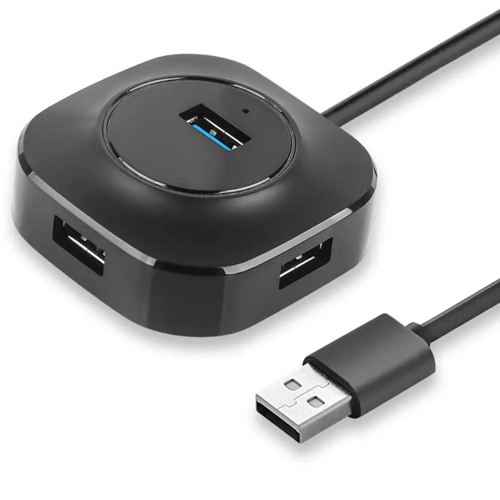 USB 3,0 концентратор 4 порта, usb-хаб-разветвитель Портативный Супер Скоростной совместимый для ноутбука черный/белый