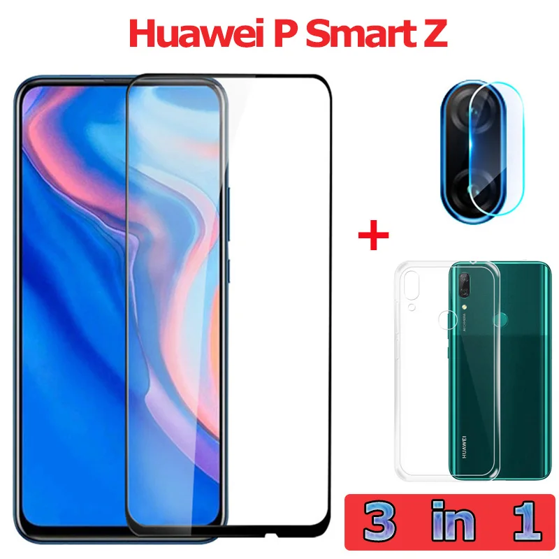 3-в-1 закаленное cтекло Huawei P Smart Z/ kамера cтекло Honor 8A cтекло Huawei P Smart /Z защитное стекло на хонор 8а стекло на хуавей п смарт /Z cтекло п смарт Z стекло Honor 8A Huawei P Smart Z/ glass - Цвет: P Smart Z 3-in-1