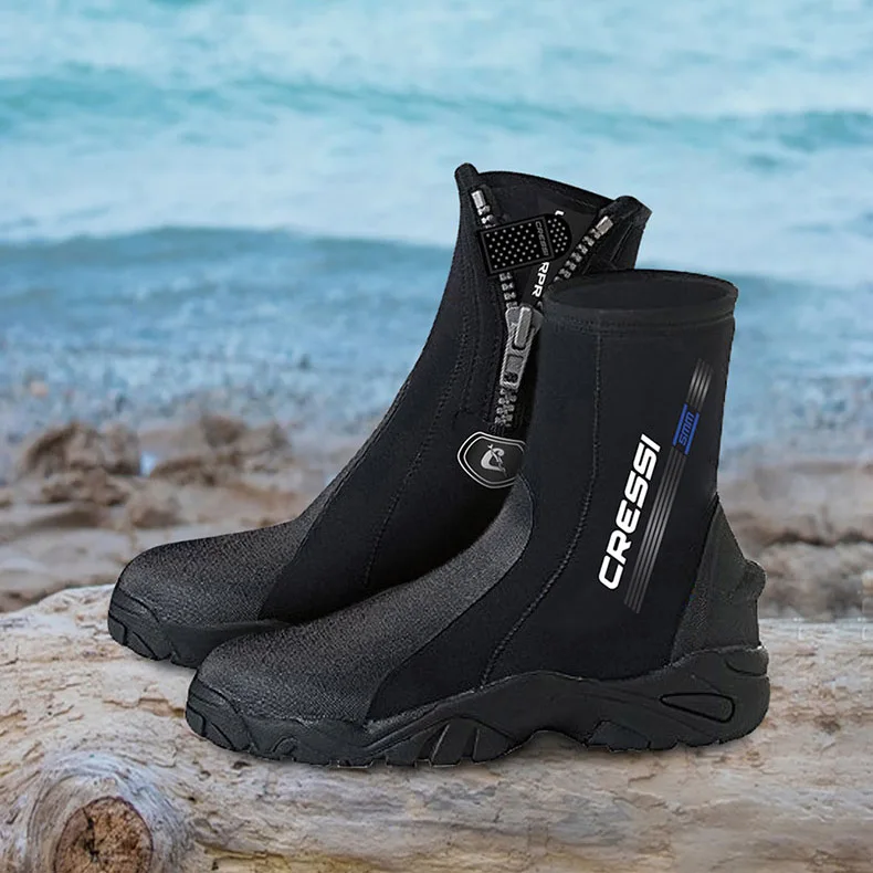 Unisex Adulto Calzari con Suola Semi Rigida per Immersioni Nero 3/5/7 mm Cressi Korsor Semi Rigid Sole Boots 