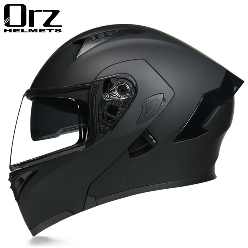 

Orz DOT Approved Full Face Dual Visor Motorcycle Helmet Motocross Racing Scooter Modular Flip up Helmets Casco Moto Capacete