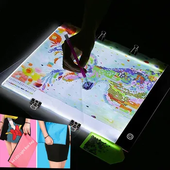 

Dimmable A4 Led Light Pad,Tablet,Tools,Diamond Embroidery,Stencil Board USB Light Box Tracing Drawing Board Cable Zipper bag