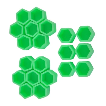 

Green 20 Pcs 17/19/21mm Silicone Hollow Hexagonal Wheel Hub Screw Cover Car Styling Decoration Protecting