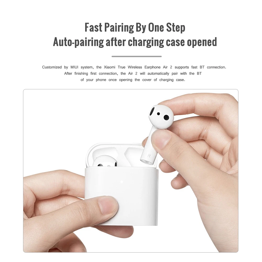 Xiaomi Air 2 TWS наушники BT 5,0 настоящие беспроводные наушники AAC HD динамический двойной микрофон шумоподавление Бизнес Bluetooth гарнитура