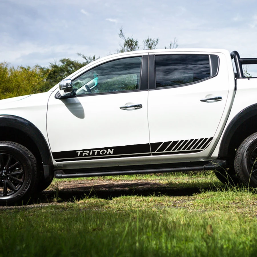 2 шт. кузова боковой талии автомобиля Стайлинг графический винил для mitsubishi l200 triton