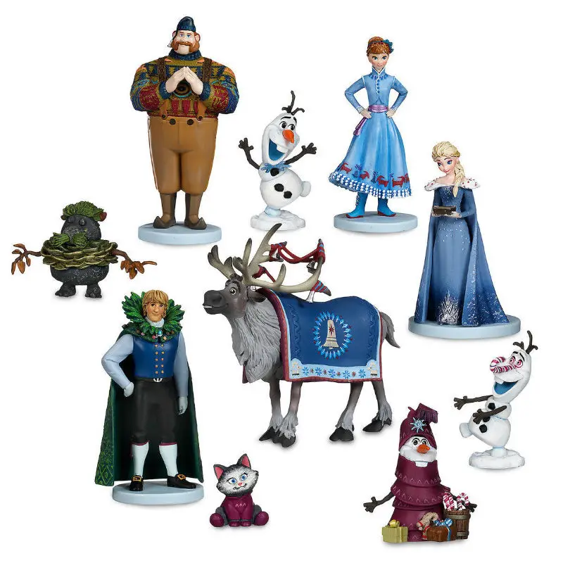 10 шт./компл. Frozen2 Снежная королева Эльза Анна ПВХ Фигурки Олаф Кристоф Свен аниме куклы фигурки, детские игрушки для детей Подарки - Цвет: 10pcs
