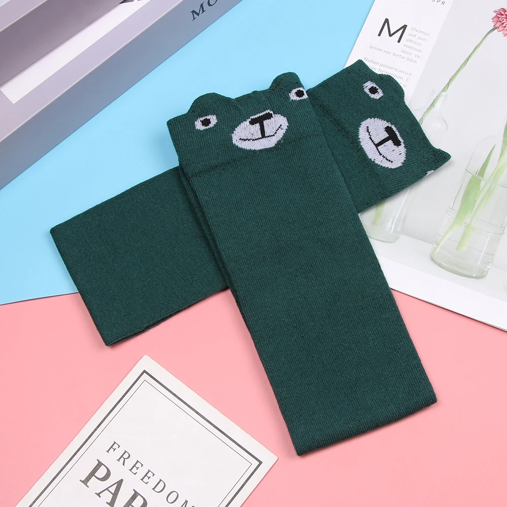 3-12 Years Kids Cute Cartoon Cotton Socks Children Animal Bear Pattern Socks Baby Girls Knee High Long Legs Warmers Socks