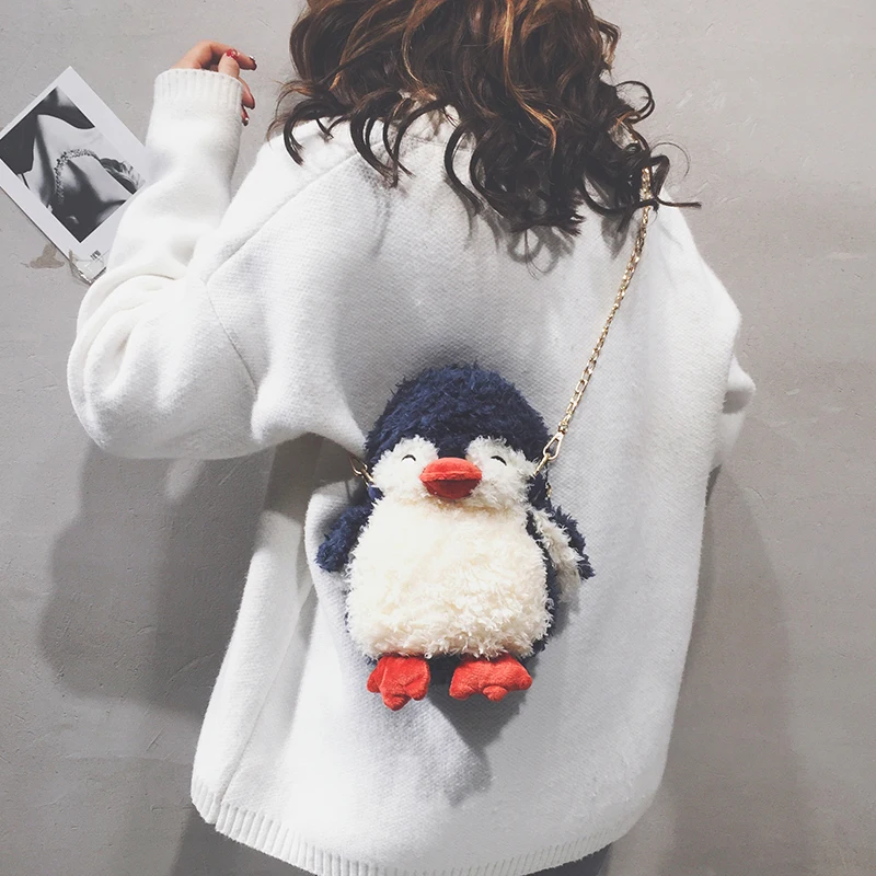 Cute Cartoon Penguin Plush Toys Stuffed Animal Penguin Backpack Bag Purse bags Gifts for Girlfriend Children Women Accessories