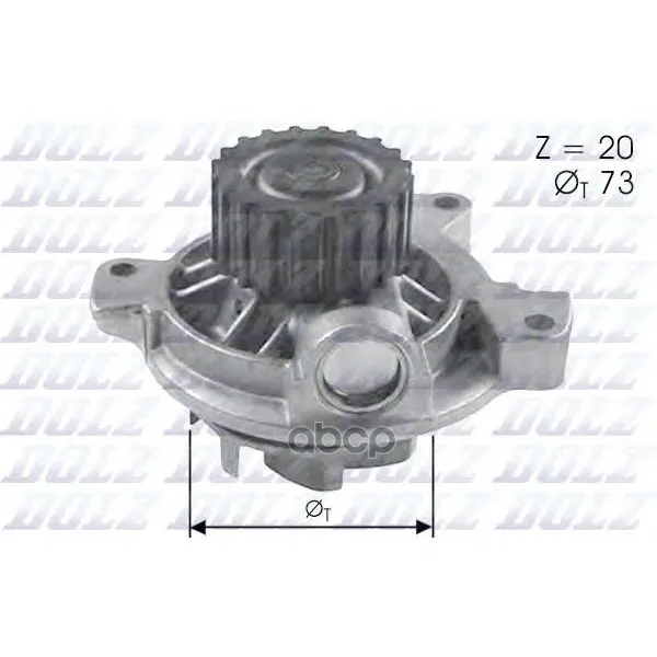 Насос Водяной Audi 100/A6. Vw T4 2.5/2.4d/2.5tdi 90 Z=20 Dolz арт. A280