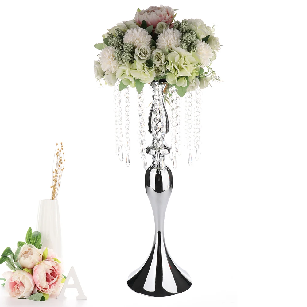 

Crystal Bead Curtain Mermaid Candlestick Flower Bracket Vase Wedding Props Romantic Candlestick For Tieyi Wedding Flower Bracket