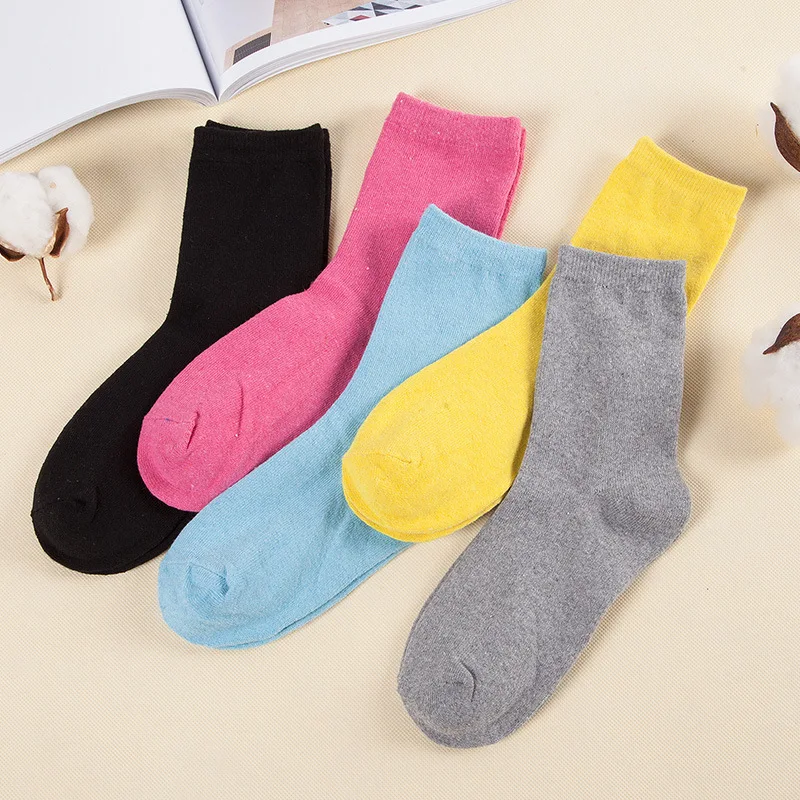 Распродажа, японские носки с Мопсом, Calcetines Mujer, 5 пар со скидкой, осенне-зимние носки, утолщенные Теплые повседневные Хлопковые женские носки