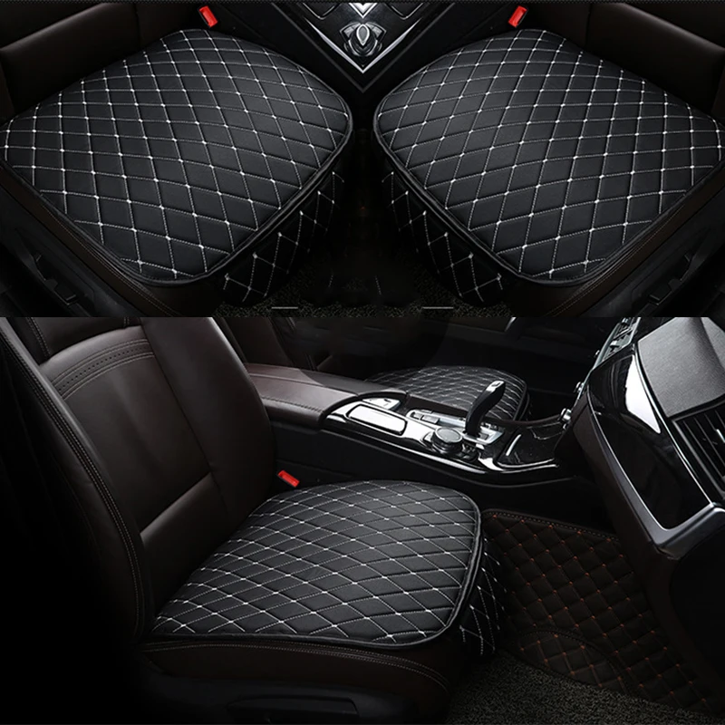 

Car Seat Cushion Car Interior Protective Pad Anti-Slip Leather Auto Seat Cover Mat Four Seasons Universal Protect Set Chair Mat