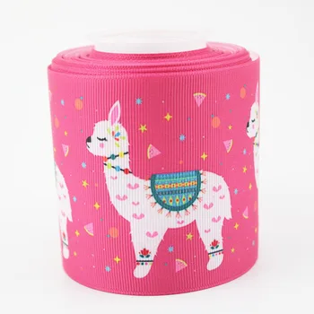 

3" Alpaca grosgrain ribbon 75mm handmade materials ribbons and diy bows fabric webbing cheer bow material 10 yards