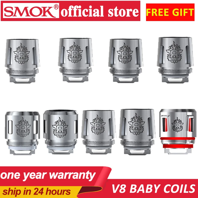 

Smok TFV8 Baby Coil Head V8 Baby-T8 V8 Baby-T6 V8 Baby-X4 V8 Baby-Q2 Core For TFV8 BABY Beast Tank