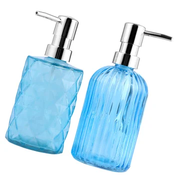

400ml Vertical Stripes 3 and 330ml Diamond 2 Pump Bottle Glass Pressure Bottle