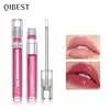 QIBEST Lip Gloss Base Transparent Makeup Water Lip Tint Lip Plumper Shimmer Glossy Moisturizing Mint
