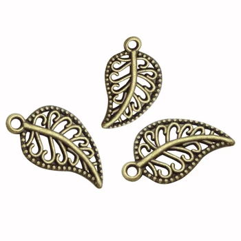 

200pcs Vintage Ancient Tree leaf zinc alloy charms pendant suitable for DIY Bracelet Necklace jewelry accessories