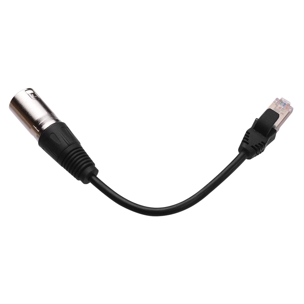 RJ45 мужской сетевой разъем для 3-Pin Mini XLR Мужской кабель-удлинитель DMX512 кабель для сцен и студий кабели провода черный 1 м
