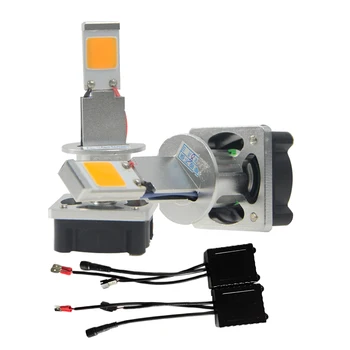 

1 Pair 24W 2500LM Aluminium Alloy Car Driving LED Headlight Bulbs Kit H3 Hi/Lo Beam Lamps 6500-7000K