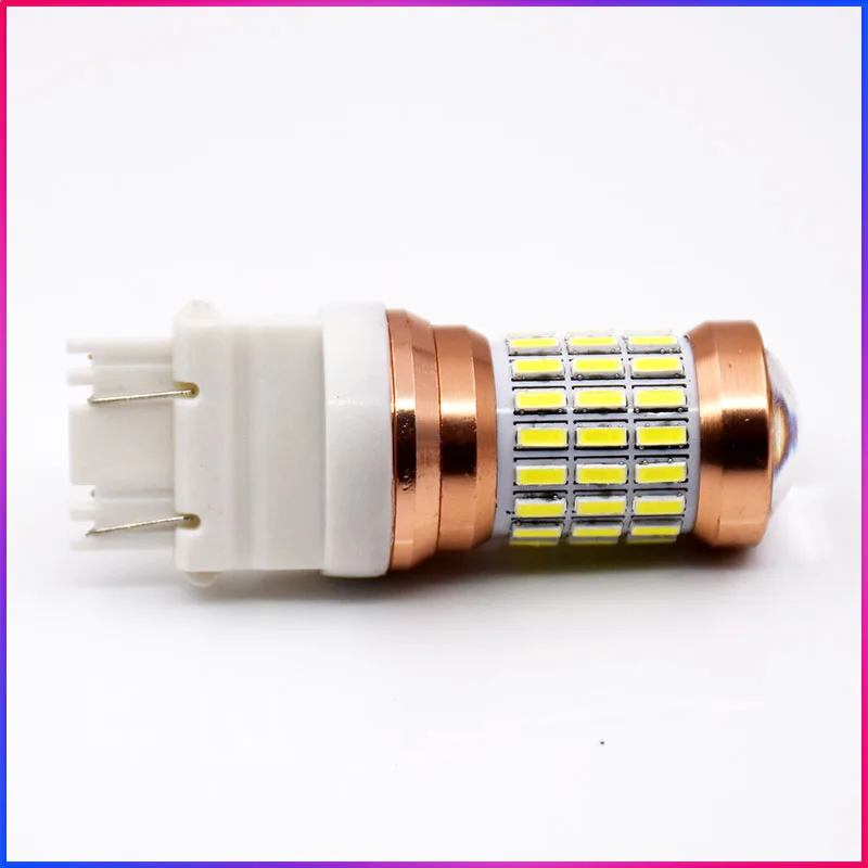 ShinMan 2PCS T25 3157 P27/7W P27W Super Bright 60smd 4014LED Car Brake Bulb Auto Turn Signal Lamp Daytime Running Light White | Автомобили