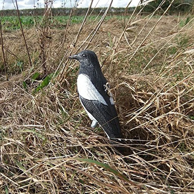Mesterséges Magpie Forma Csaló Galamb Műanyag Madárijesztő Csalók Kártevőirtó Kertvédők Dísz Reális Lakberendezés - Image 3