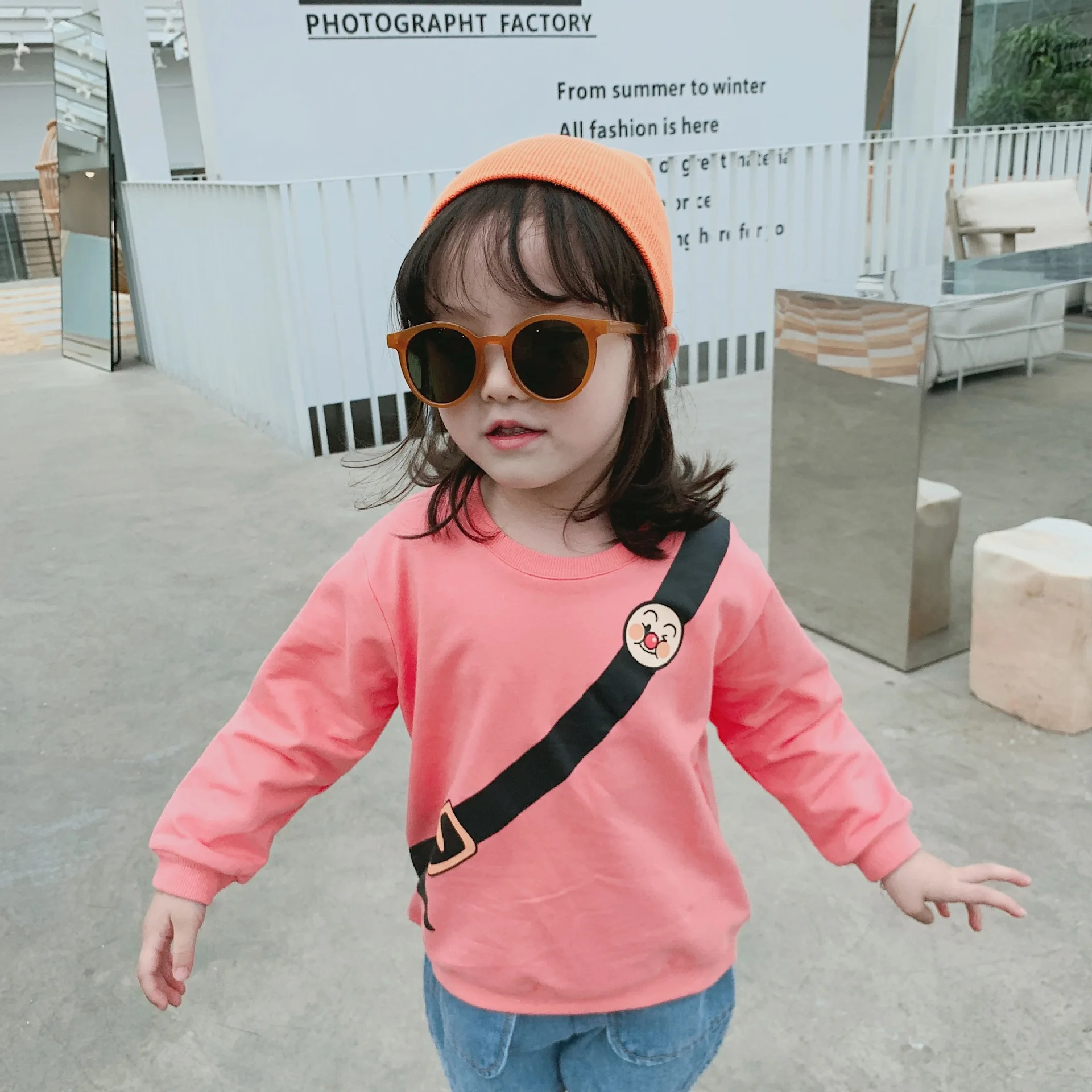 Tonytaobaby/Новая Осенняя детская одежда; рюкзак с рисунком; одежда для маленьких девочек; толстовка для малышей; одежда для малышей