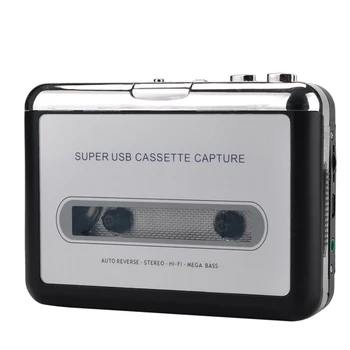 

USB Cassette Player Tape to PC Old Cassette to MP3 Format Converter Audio Recorder Capture Walkman with Auto Reverse