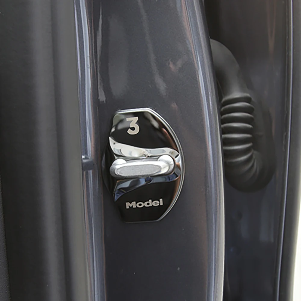 Защитная крышка из нержавеющей стали на 4 двери для Tesla Model 3 Y углеродного волокна