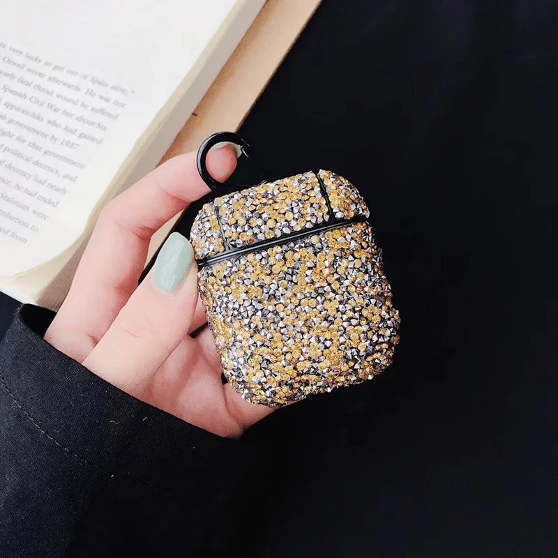 Для AirPod caseCute пикантные Блестящие Блестки bling Жесткие беспроводные наушники зарядная коробка для AirPods 1 2 Bluetooth чехол для гарнитуры