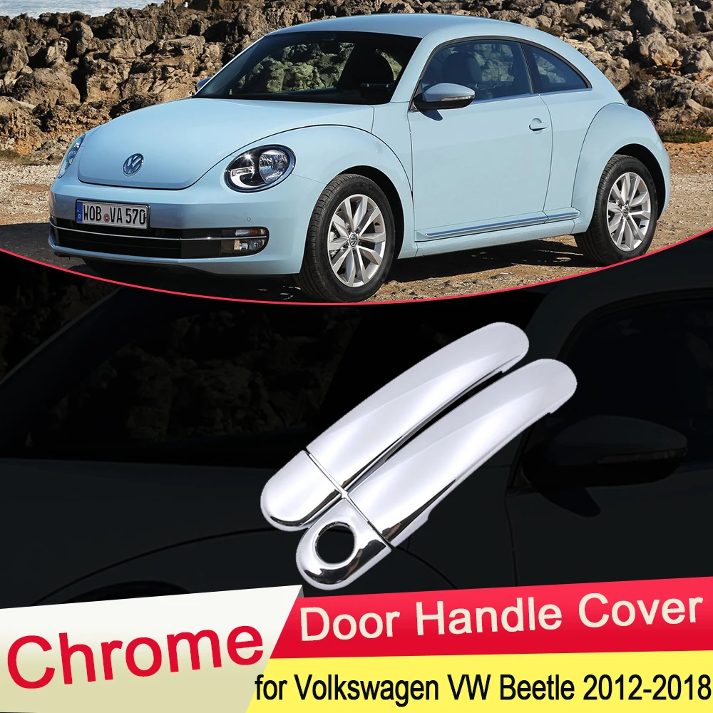 Хромированная крышка дверной ручки для Volkswagen VW Beetle New 2012 2013 2014 2016 2015 2017 2018|Наклейки