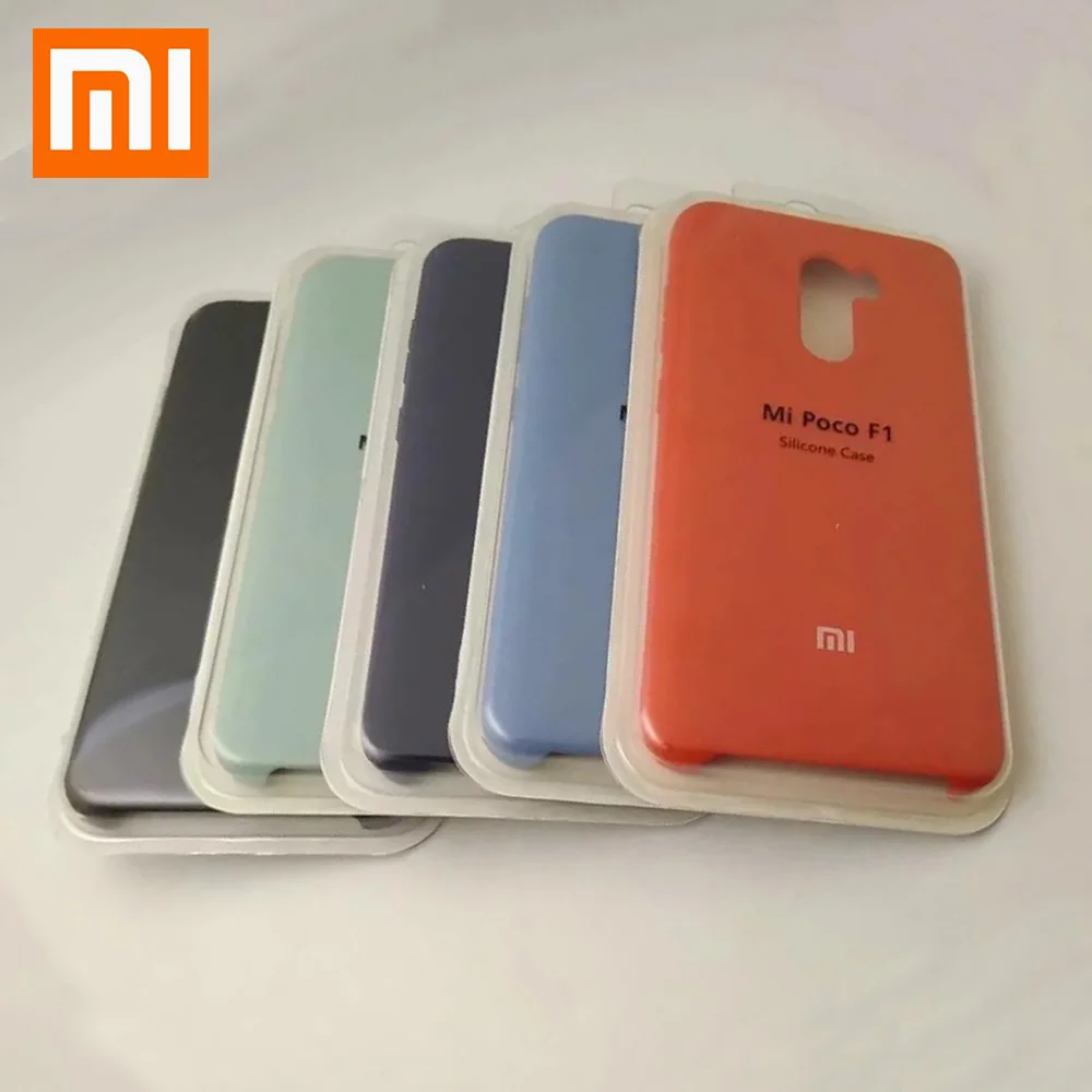 Original For Xiaomi Pocophone F1 Case Liquid Silicone Soft Protection Cover for Redmi Note 6 Pro |