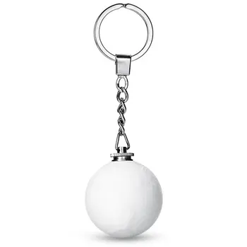 

Portable 3d Unique moon shape decoration Keychain Night Light - White White Light durable and practical gift