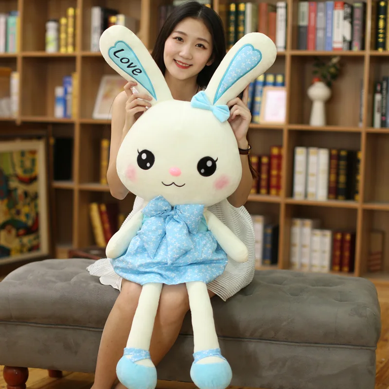 

Doll Rabbit Doll Adorable Girl'S Children Cute South Korea Oversized GIRL'S Plush Toys Pink GIRL'S