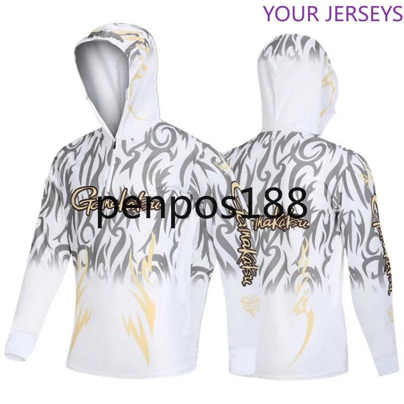 

2020 Summer New Gamakatsu Long Sleeve Fishing Shirt Quick Dry Hooded Fishing Clothing Anti-UV Sunscreen Fishing Clothes