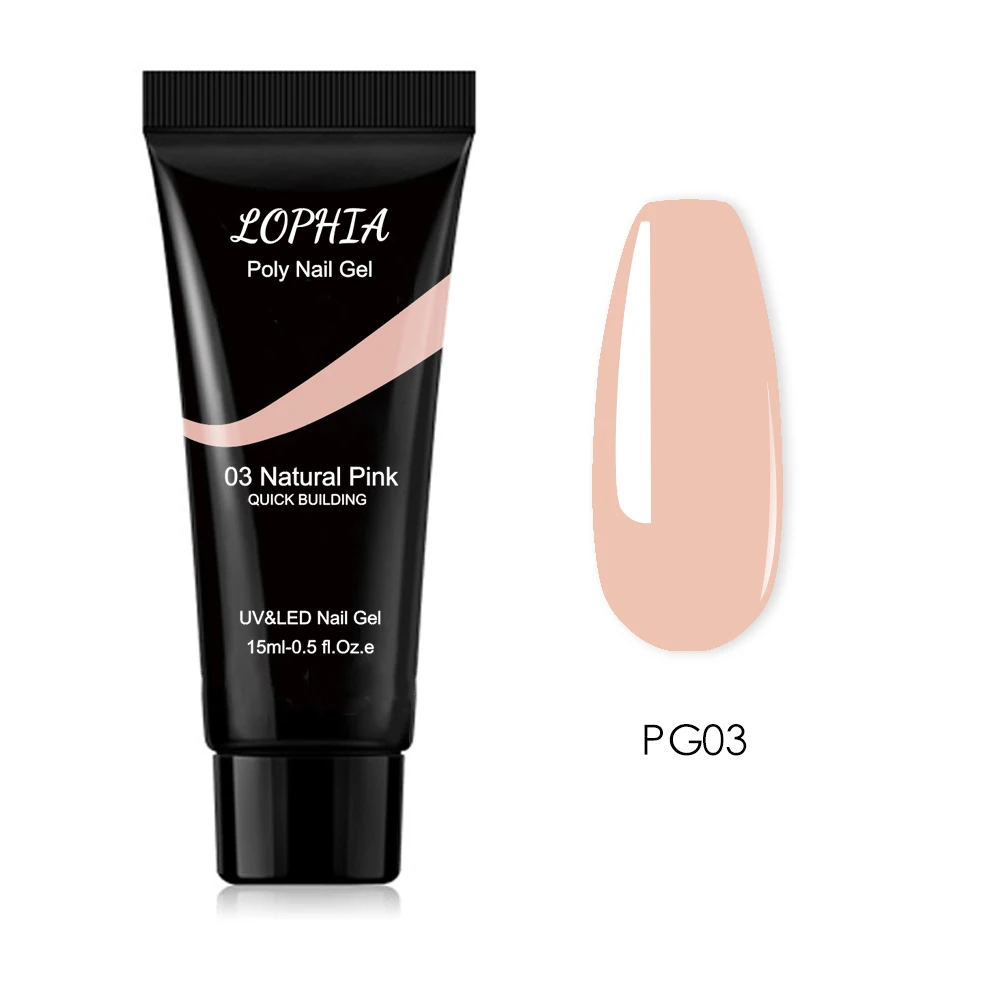 LOPHIA Poly Nail Gel 15ml Builder Extension Gel Semi Permanent Hybrid Varnishes Gel Polish All For Manicure Nail Art Design LOPHIA Poly Nail Gel 15ml Builder Extension Gel Semi Permanent Hybrid Varnishes Gel Polish All For Manicure Nail Art Design