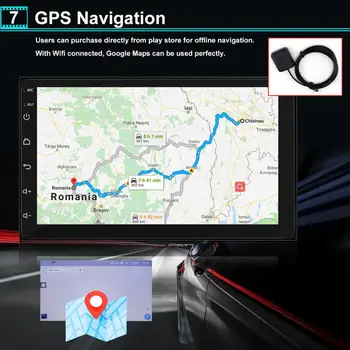 

FHD 7'' Android Car Radio Stereo GPS Navigation Bluetooth USB SD 2 Din Touch Car Multimedia Player Audio Player Autoradio WiFi