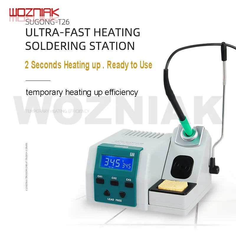 

T26 Precision Electric Soldering Iron 2 second heating up Fingerprint flying wire super sharp welding head Rival JBC Handle