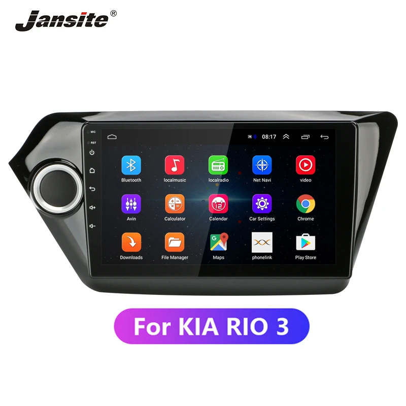 Jansite 9 &quotАвтомобильный Радио мультимедийный плеер для KIA RIO3 2011 2016 ips сенсорный
