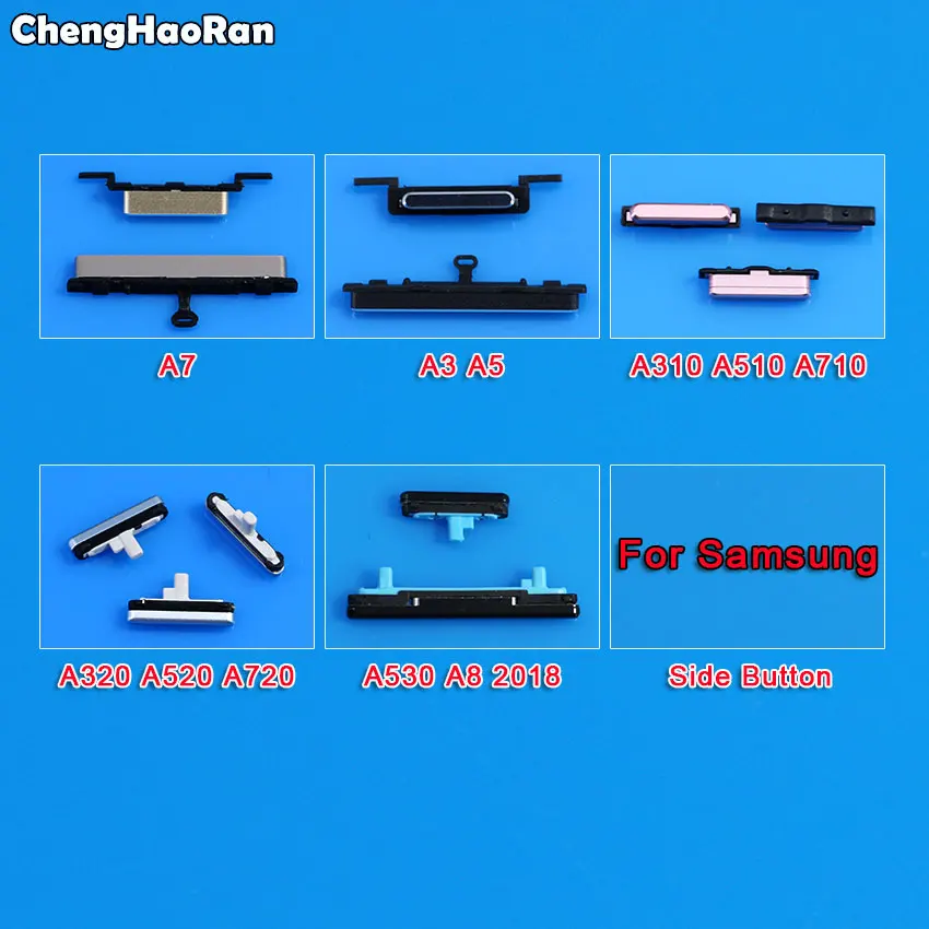 

ChengHaoRan For Samsung Galaxy A3 A5 A7 2016 2017 A310 A510 A320 A520 A720 A530 Phone Housing Frame Volume Power Button Side Key