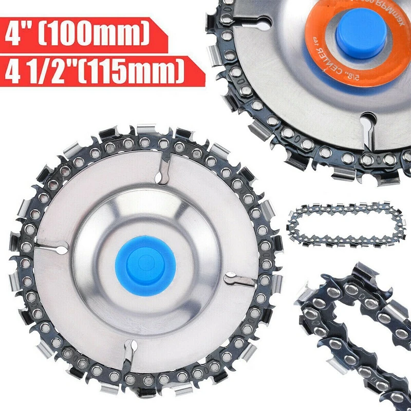 22 tooth grinder chain disc wood carving disc 4 inch for 100/115mm grinder   I
