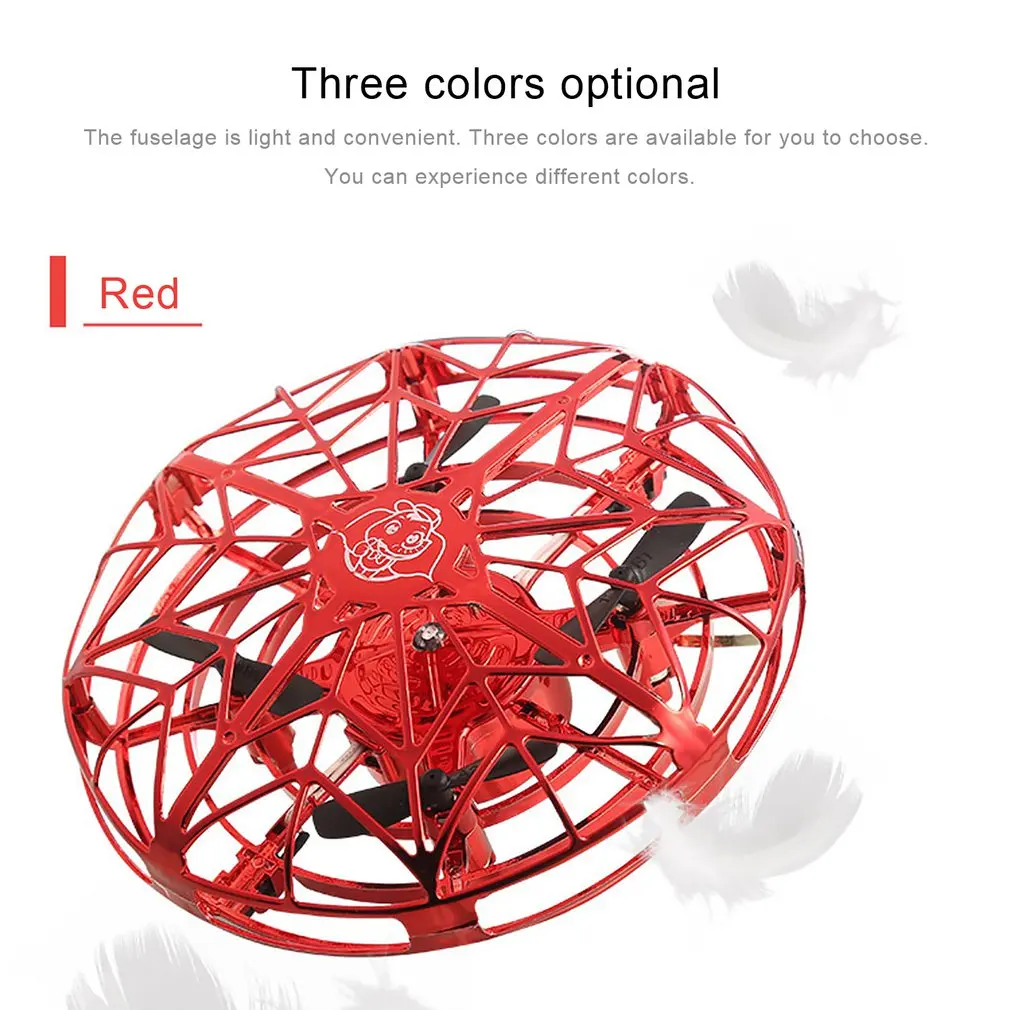 Mini Drone Infrared Sensor UFO Flying Toy Induction Aircraft Quadcopter Kids Toy