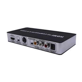 

HDMI to TV Composite RCA AV + S-Video Converter Include AV & S Video Cables + AC Power Adapter(EU Plug)