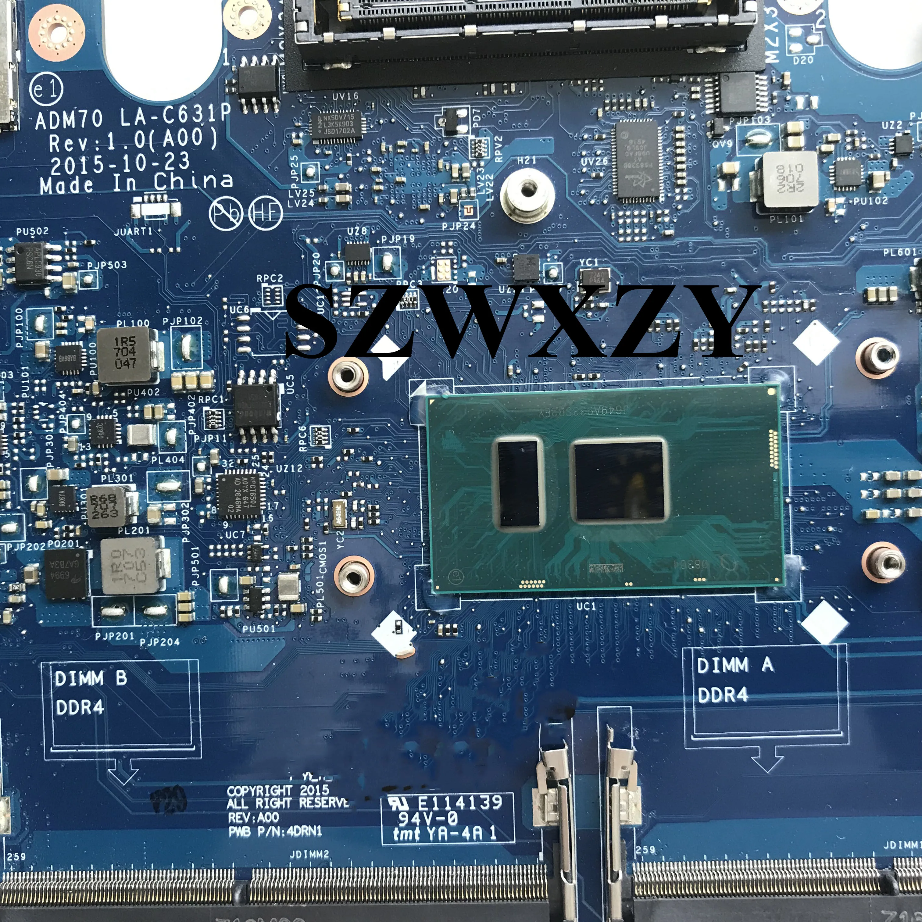 Отлично подходит для материнской платы ноутбука Dell Latitude E5470 с i5-6200U cpu DDR4 CN-0C0NC4 0C0NC4 LA-C631P работы